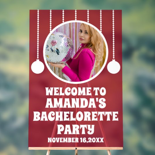 Panneau de bienvenue à une fête de Bachelorette en (Neutre)