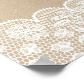 Panneau de bienvenue affiche mariage dentelle toil (Coin)