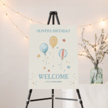 Panneau de bienvenue Balloon Daydream pour fête d'