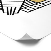 Panneau de bienvenue blanc et or Art Déco 1920 (Coin)