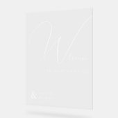 Panneau de bienvenue calligraphique clair pour vot (Angle)