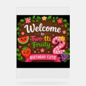 Panneau de bienvenue d'anniversaire fruité Two-tti (Recto)
