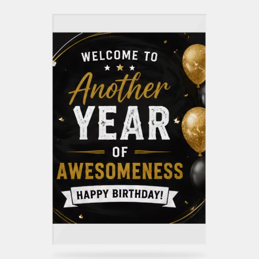 Panneau de bienvenue d'anniversaire | Panneau Une (Recto)
