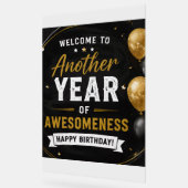 Panneau de bienvenue d'anniversaire | Panneau Une (Angle)