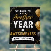 Panneau de bienvenue d'anniversaire | Panneau Une (Neutre)