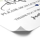 Panneau de bienvenue dans notre livre d'or mariage (Coin)