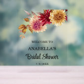Panneau de bienvenue de la Fête des mariées Floral (Neutre)
