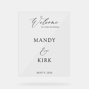 Panneau de bienvenue de mariage 24x36 Moderne pe