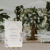 Panneau de bienvenue de mariage à l'arche arabesqu