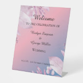 Panneau de bienvenue de mariage aux fleurs de ceri (Recto)