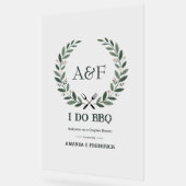 Panneau de bienvenue de mariage BBQ Rustique Moder (Angle)