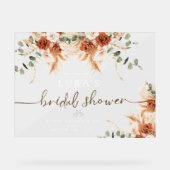 Panneau de bienvenue de mariage bohème floral en a (Recto)