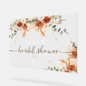 Panneau de bienvenue de mariage bohème floral en a (Angle)