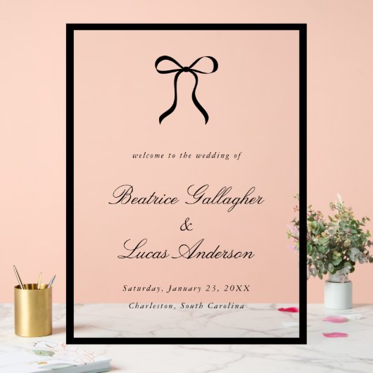 Panneau de bienvenue de mariage classique à arc si (Mariage)