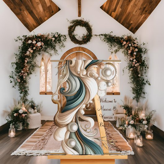 Panneau de bienvenue de mariage en acrylique Pearl