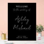 Panneau de bienvenue de mariage en acrylique simpl (Mariage)