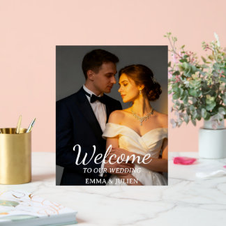 Panneau de bienvenue de mariage en mousse avec pho
