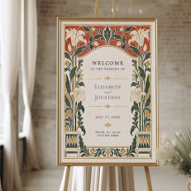 Panneau de bienvenue de mariage en terre cuite Art