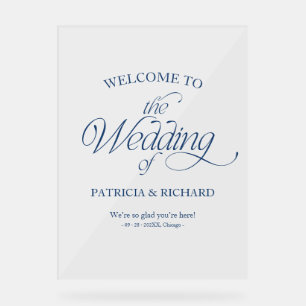 Panneau de Bienvenue de Mariage Minimaliste Modern