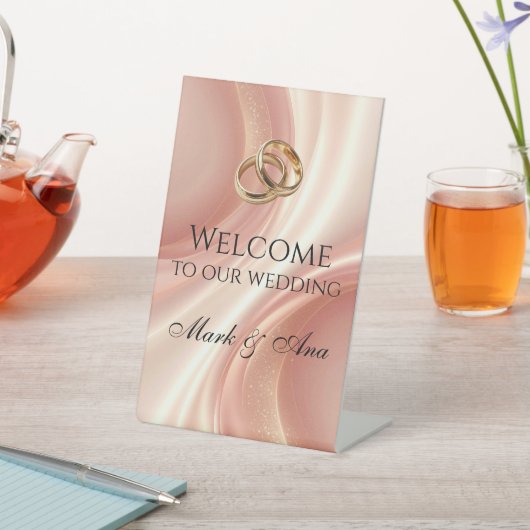 Panneau de bienvenue de mariage moderne (In SItu)