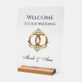 Panneau de bienvenue de mariage moderne (Angle)
