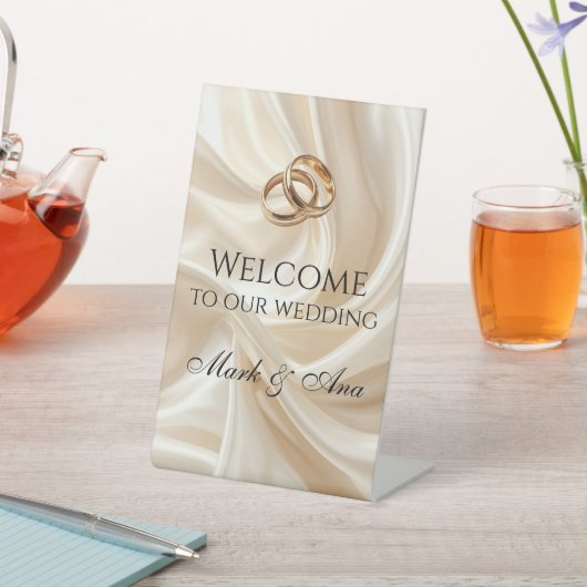 Panneau de bienvenue de mariage moderne (In SItu)