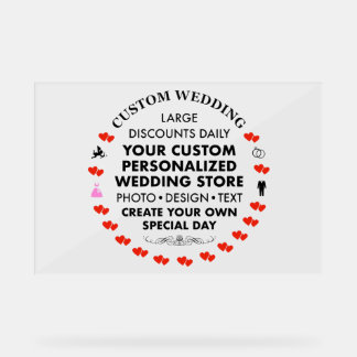 Panneau de bienvenue de mariage personnalisé en ac