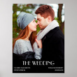 Panneau de bienvenue de mariage style affiche de f