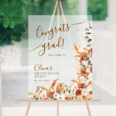 Panneau de bienvenue de remise de diplômes en acry