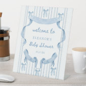 Panneau de bienvenue du Baby shower Bow Bow (In SItu)