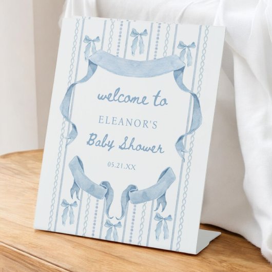 Panneau de bienvenue du Baby shower Bow Bow