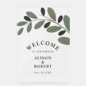 Panneau de bienvenue du mariage gelé de la branche (Recto)