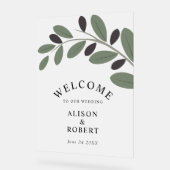 Panneau de bienvenue du mariage gelé de la branche (Angle)