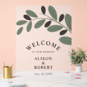 Panneau de bienvenue du mariage gelé de la branche (Mariage)