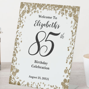 Panneau de bienvenue élégant pour 85e anniversaire