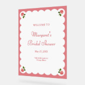 Panneau de bienvenue élégant pour une douche de ma (Angle)