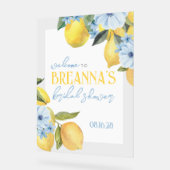 Panneau de bienvenue en acrylique à l'aquarelle Ci (Angle)