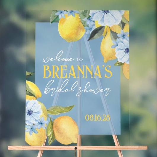 Panneau de bienvenue en acrylique à l'aquarelle Ci (Neutre)