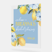 Panneau de bienvenue en acrylique à l'aquarelle Ci (Angle)