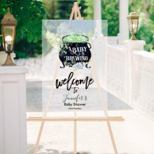 Panneau de bienvenue en acrylique   Baby Shower Ha