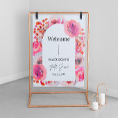 Panneau de bienvenue en acrylique pour arche flora