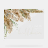 Panneau de bienvenue en acrylique pour douche de m (Recto)