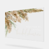 Panneau de bienvenue en acrylique pour douche de m (Angle)