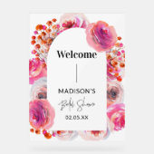 Panneau de bienvenue en acrylique pour la fête pré (Recto)