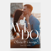 Panneau de bienvenue en acrylique pour mariage de  (Recto)