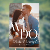 Panneau de bienvenue en acrylique pour mariage de  (Neutre)