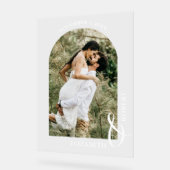 Panneau de bienvenue en forme d'arche de mariage p (Angle)