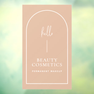 Panneau de bienvenue en rose blush avec arche Hell