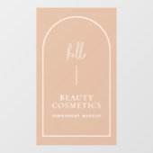 Panneau de bienvenue en rose blush avec arche Hell (Feuille)