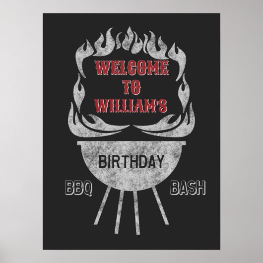 Panneau de bienvenue et affiche pour fête d'annive (Devant)